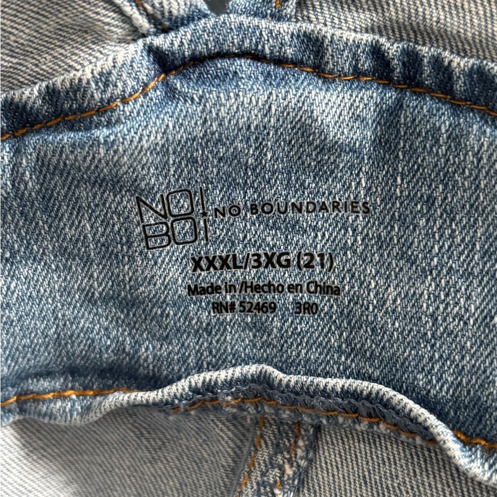 No Boundaries Blue Denim Women’s Overalls - Picture 3 of 5